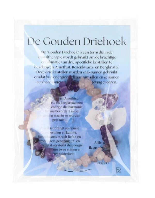 Gouden driehoek split armband