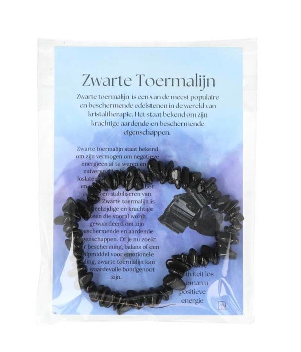 Zwarte Toermalijn split armband