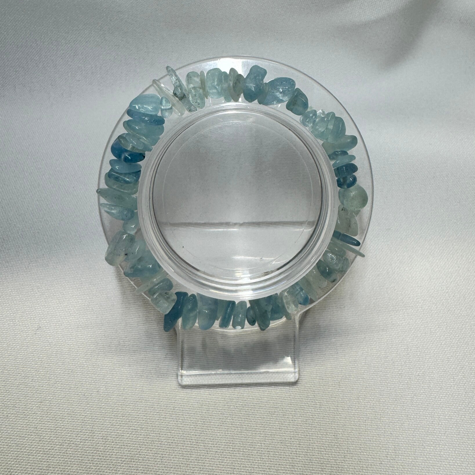 Split armband Aquamarijn