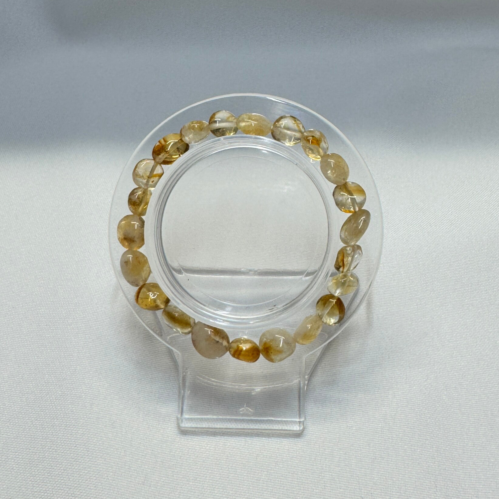 Armband Citrien (gebr. Amethist) trommelsteen