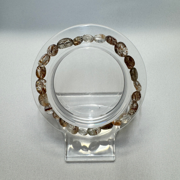 Armband Rutielkwarts trommelsteen