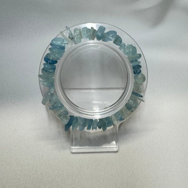 Split armband Aquamarijn