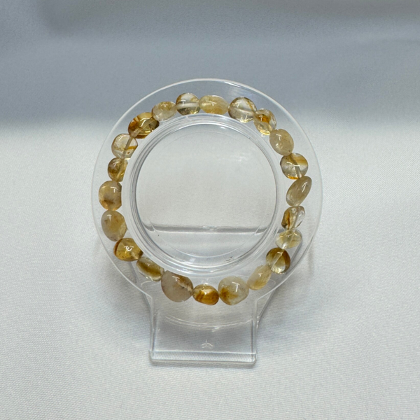 Armband Citrien (gebr. Amethist) trommelsteen