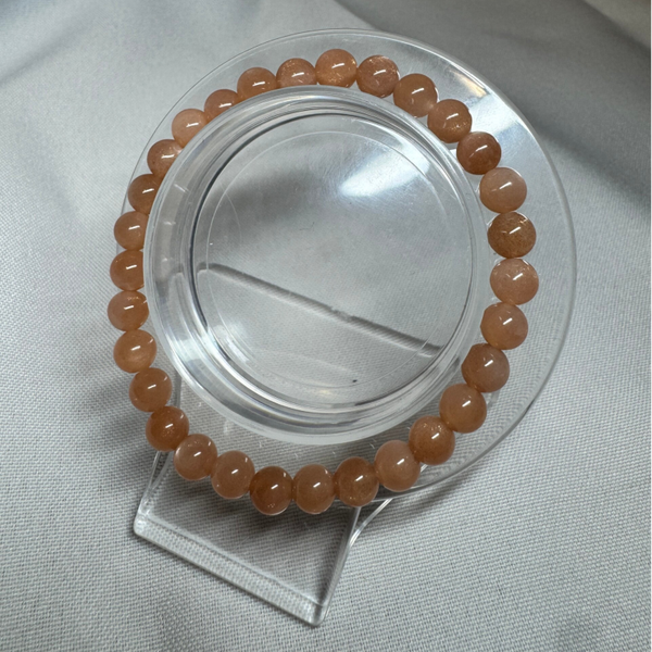 Armband Roze Maansteen 6mm
