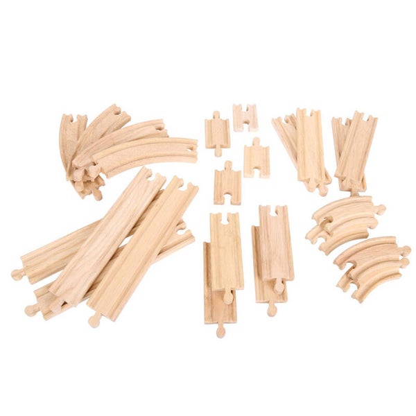 Bigjigs Houten Rails Uitbreidingsset, 24-delig