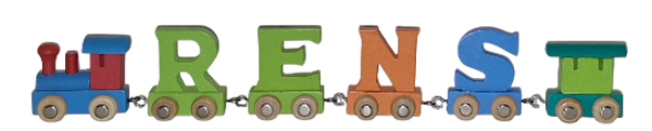 Lettertrein met de naam Rens