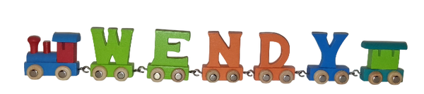 Lettertrein met de naam Wendy