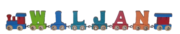 Lettertrein met de naam Wiljan
