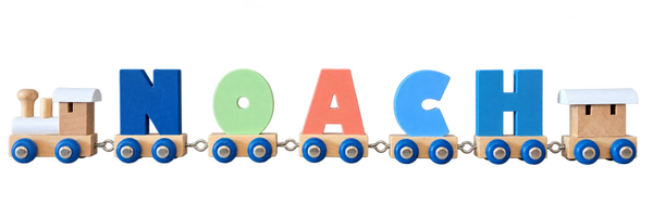 Lettertrein met de naam Noach