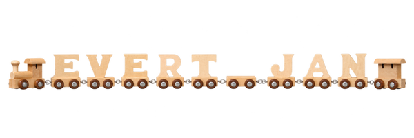 Lettertrein met de naam Evert Jan