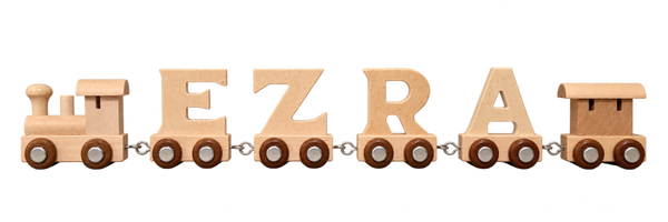Lettertrein met de naam Ezra