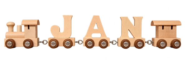 Lettertrein met de naam Jan