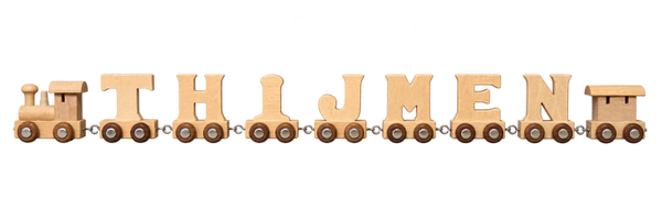 Lettertrein met de naam Thijmen