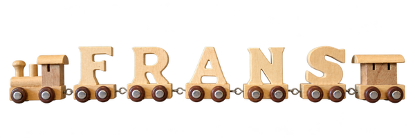 Lettertrein met de naam Frans