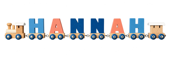 Lettertrein met de naam Hannah