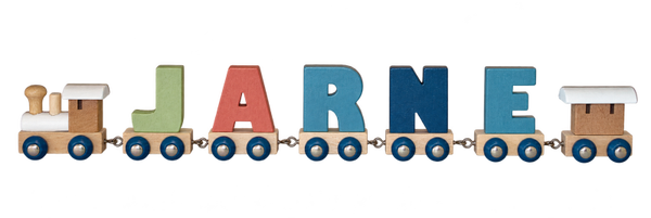 Lettertrein met de naam Jarne