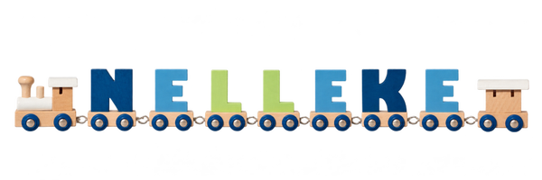 Lettertrein met de naam Nelleke