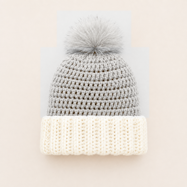 Hand Crafted Beanie With Puff Top