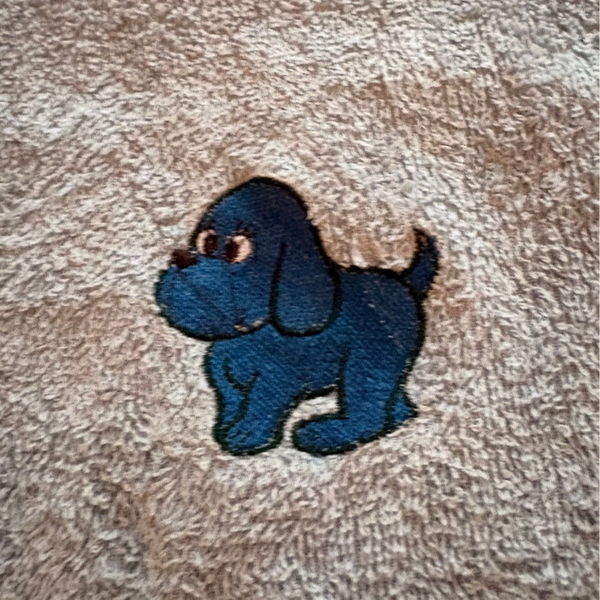 Gästetuch blauer Hund