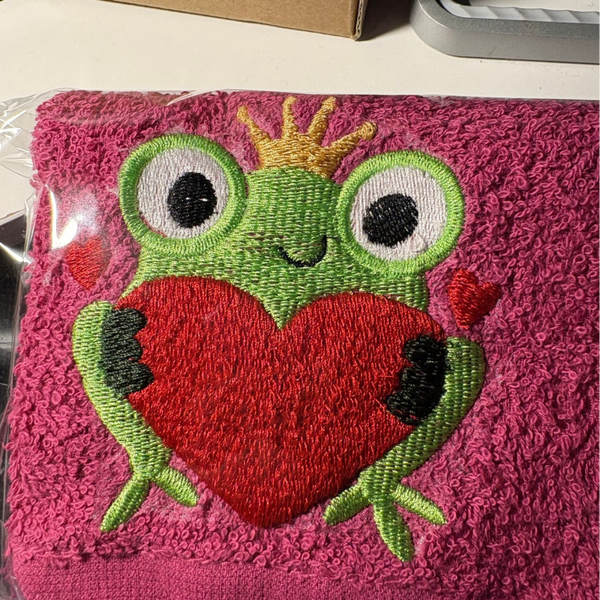 Gästetuch Frosch mit Herz