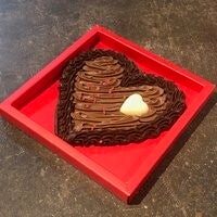 Romige chocolade hart