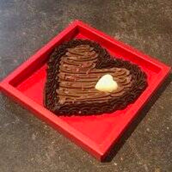 Romige chocolade hart