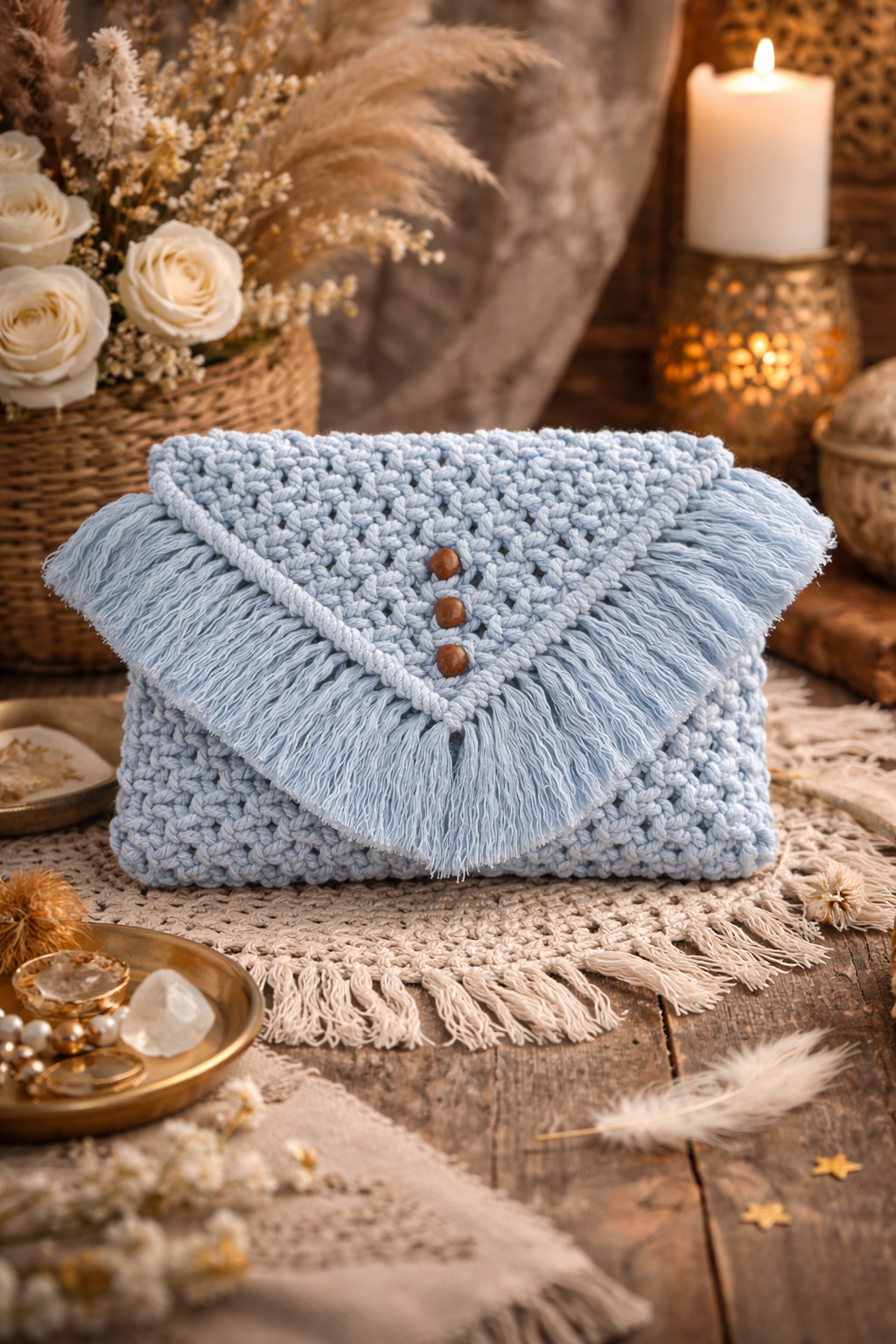 Aura – Bolso de Macramé Artesanal Boho Chic