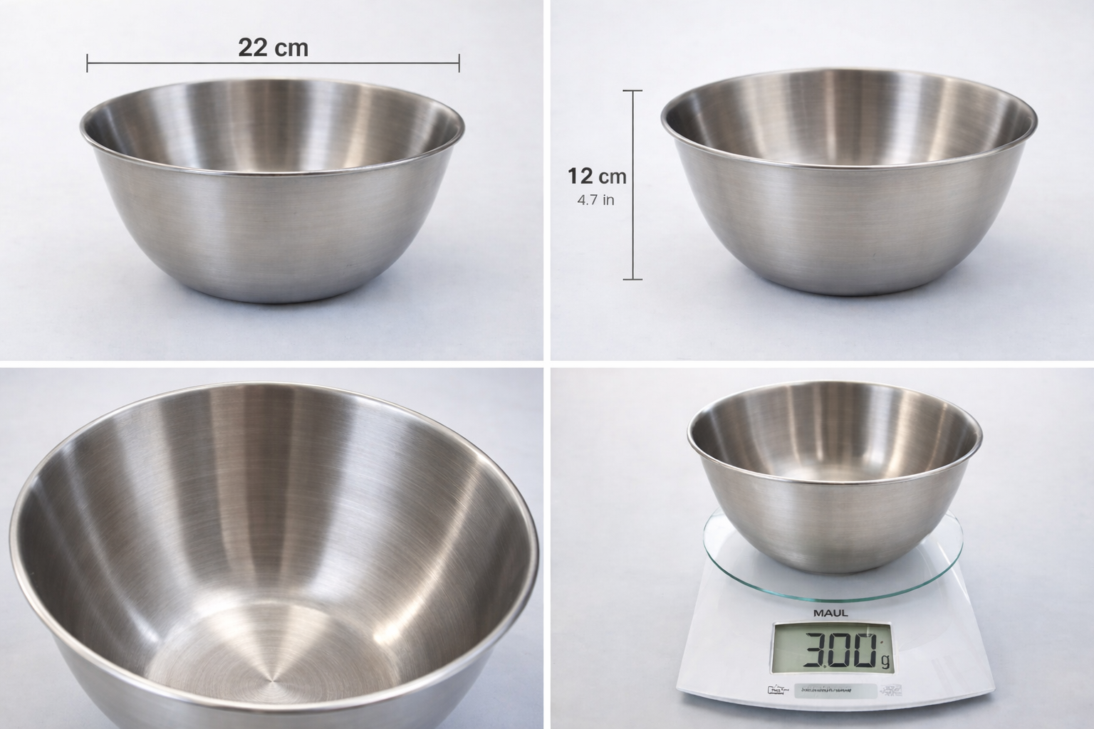 Bol din Inox – 2.5 Litri | Rezistent, Igienic și Versatil