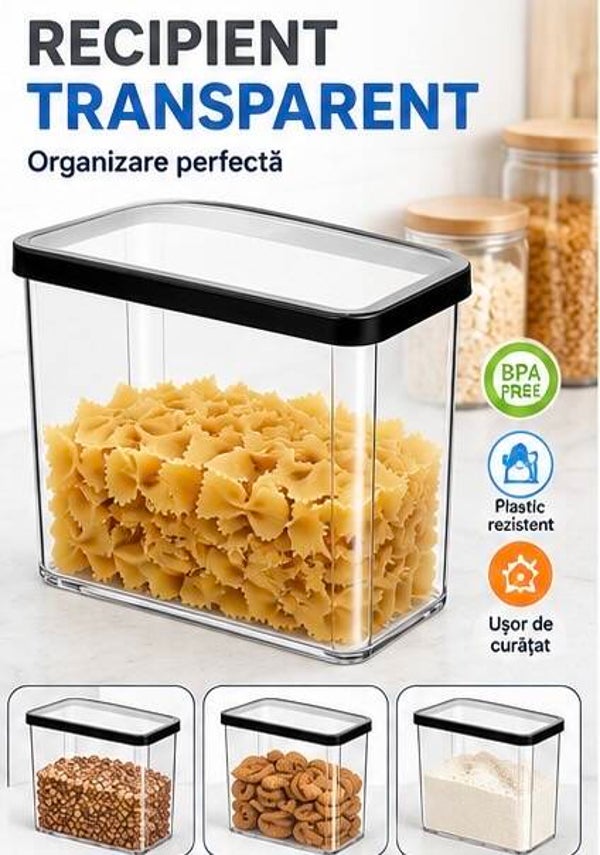 Cutie LOFT pentru Condimente – 2.1 L | Depozitare Modernă, Practică și Transparentă
