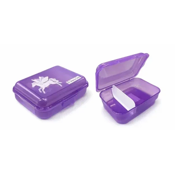 Cutie Practică Rotho – Mov, cu 2 Compartimente | Organizare Eficientă și Design Modern