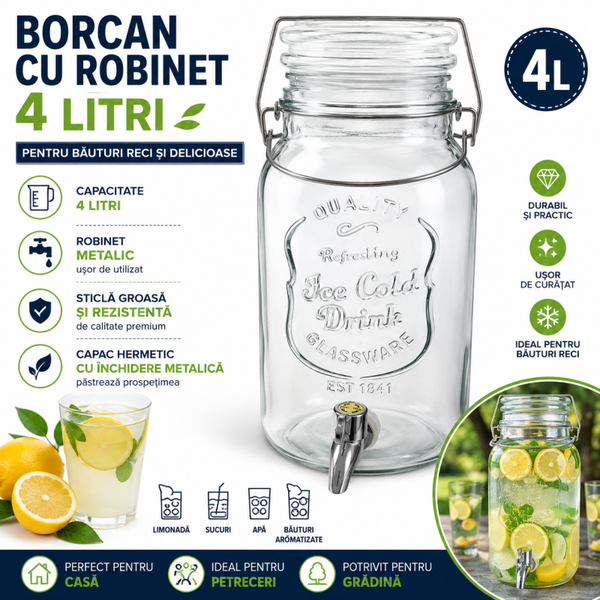 Borcan sticlă .