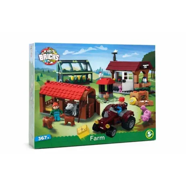 Set Construcție Copii – Fermă (Farm), 367 Piese | Tip LEGO | 5+