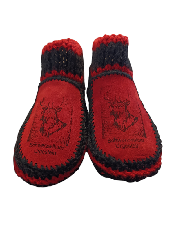 Winter-boots Schwarzwälder Urgestein rot schwarz  gr 39