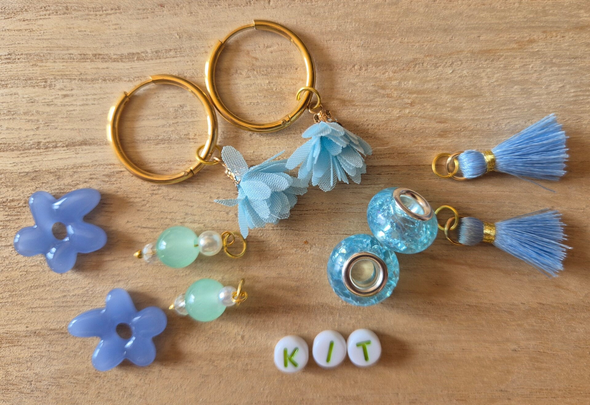 Kit créoles "douceur ciel"