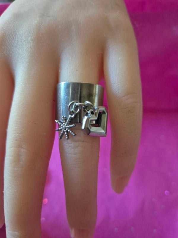 Bague ajustable coeur, étoile argenté ou doré