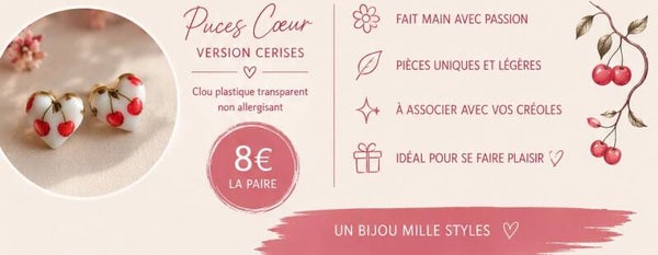 Puces cœurs version Cerises