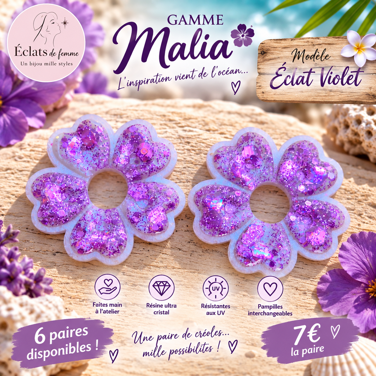 PAMPILLES MALIA ÉCLAT VIOLET