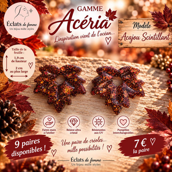 PAMPILLES ACÉRIA MODÈLE ACAJOU SCINTILLANT