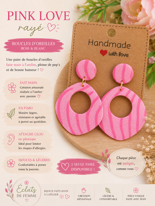 Boucles pink vagues