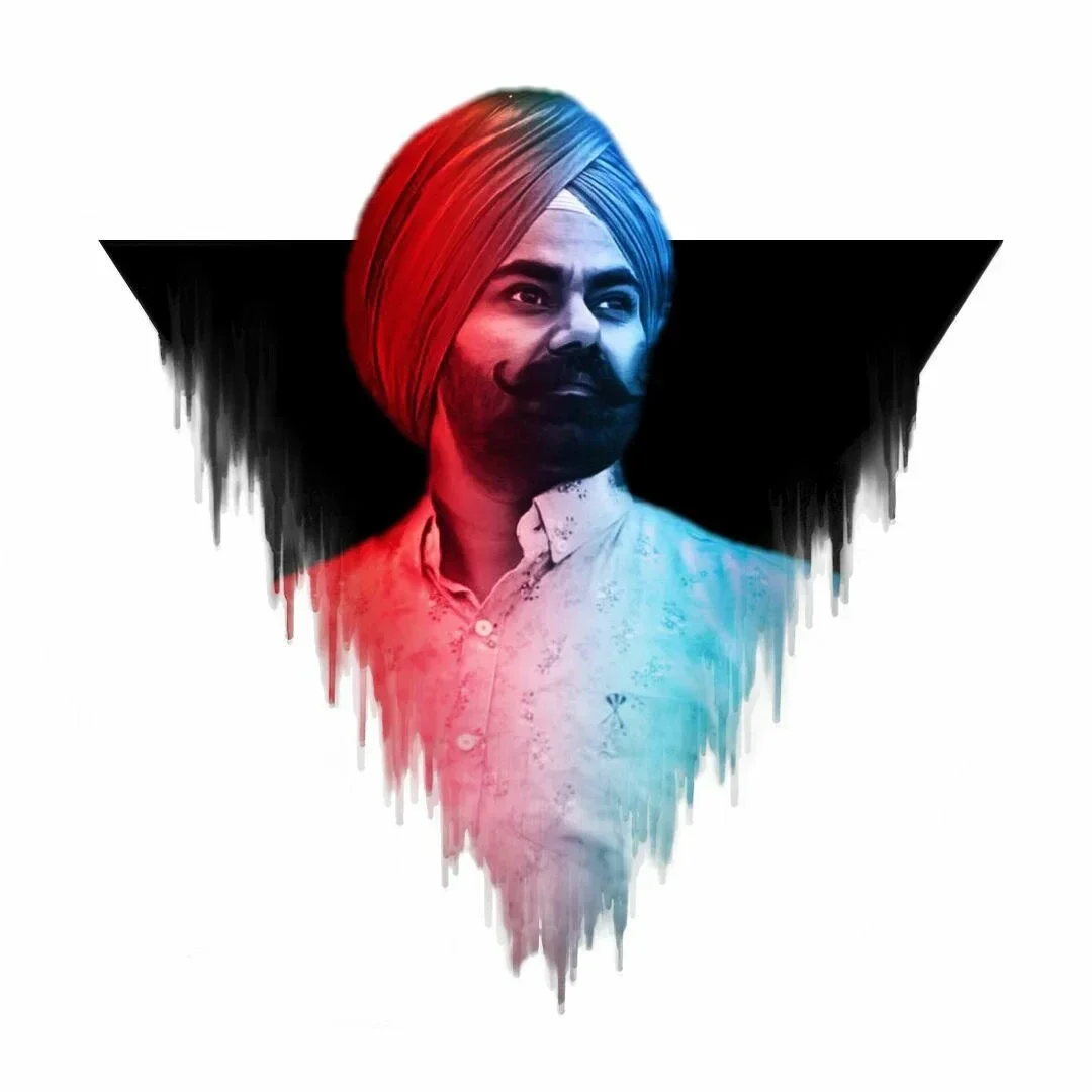 Harry Dhaliwal portrait — duotone style