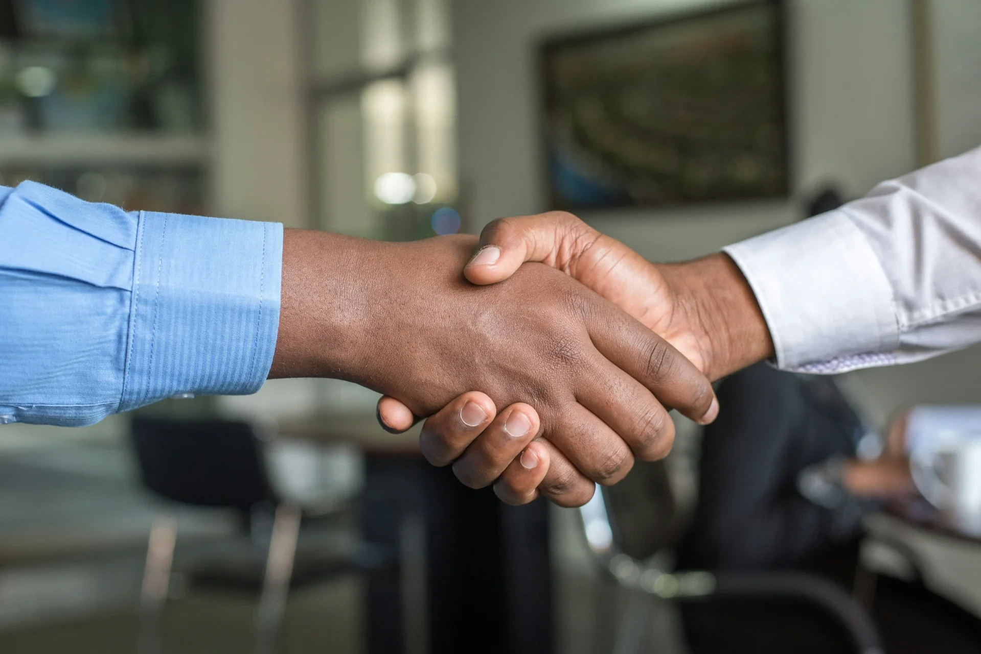 business handshake close-up