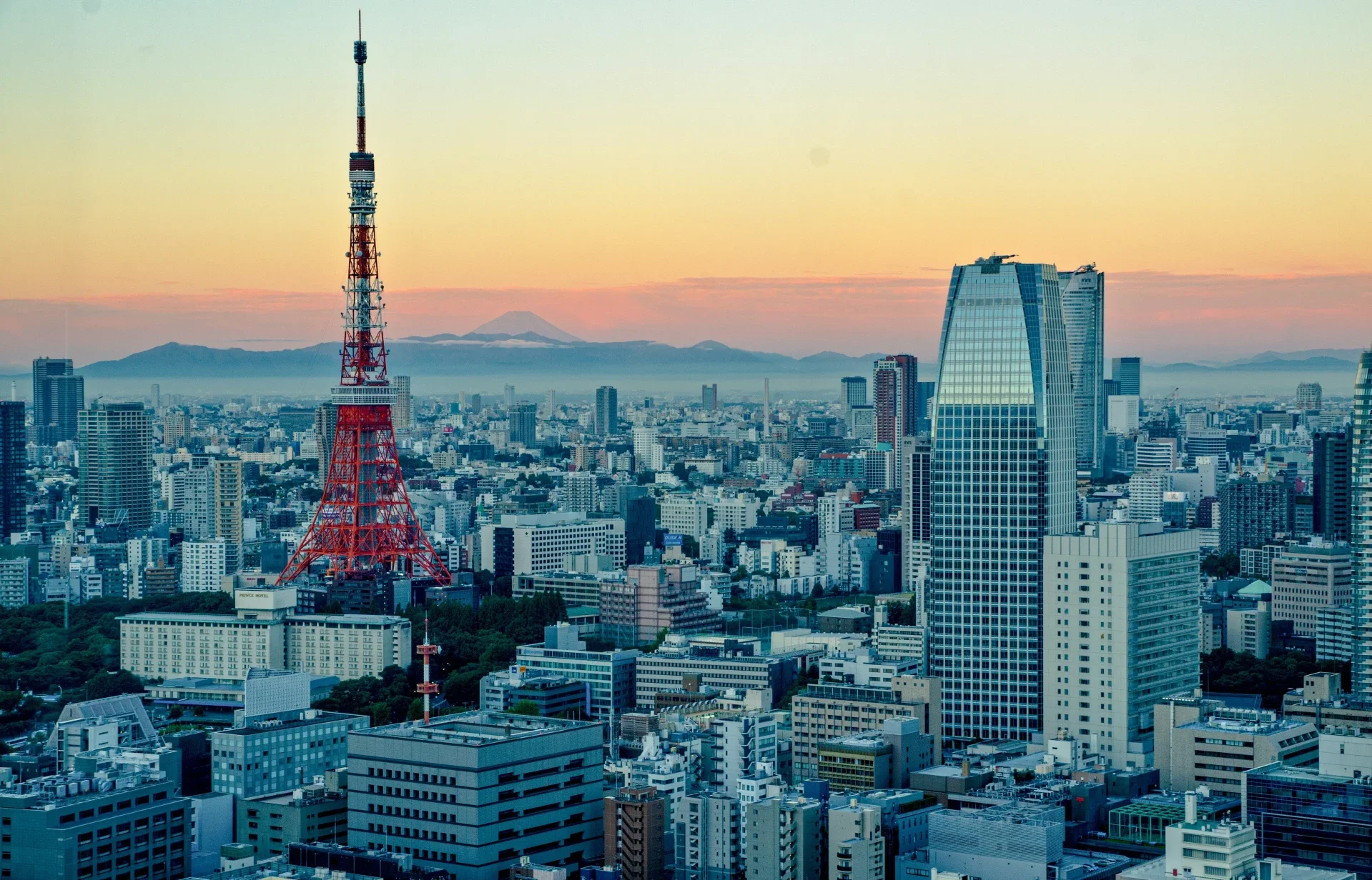 Tokyo tower skyline view