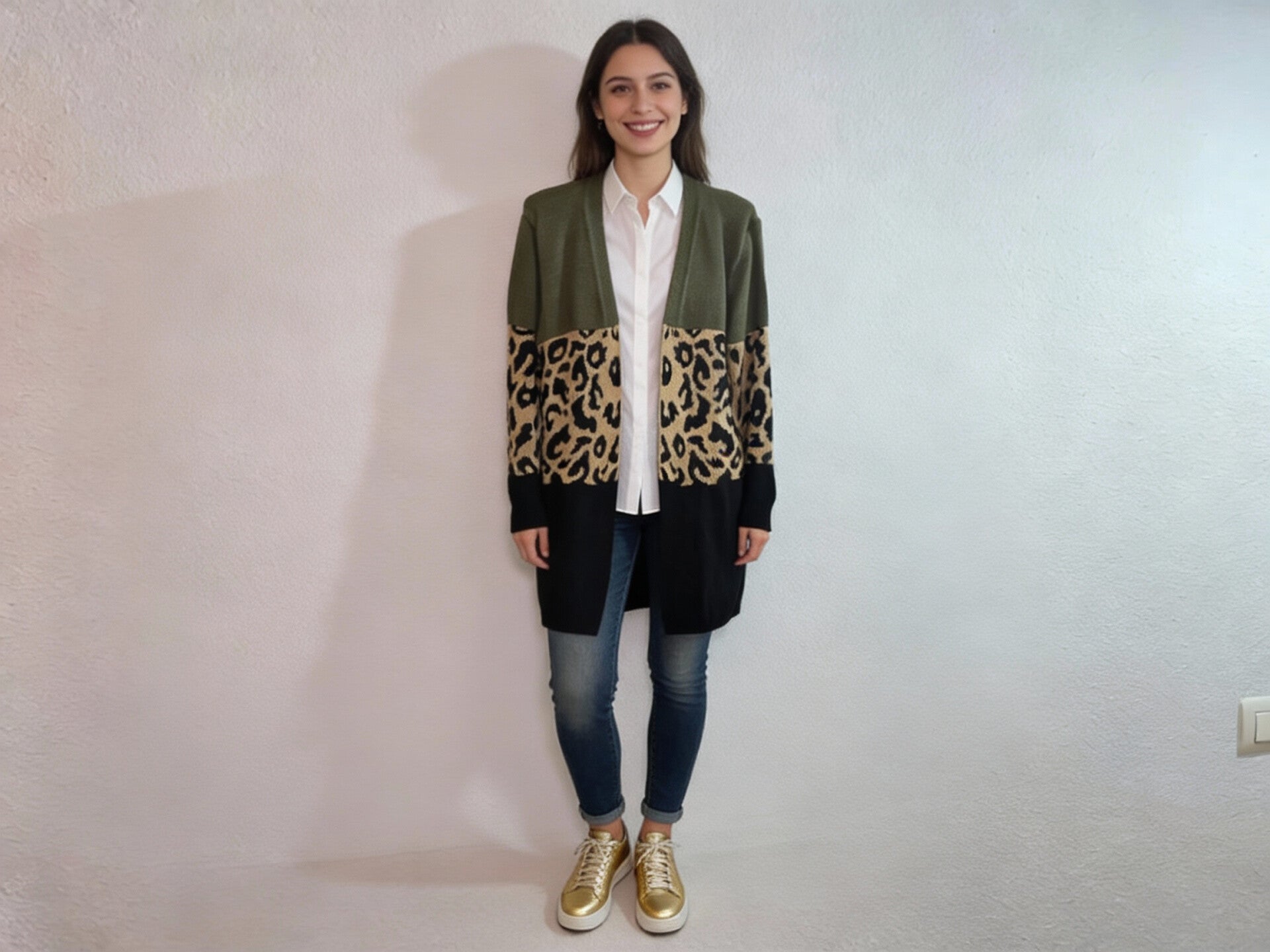 Vest lang | panterprint