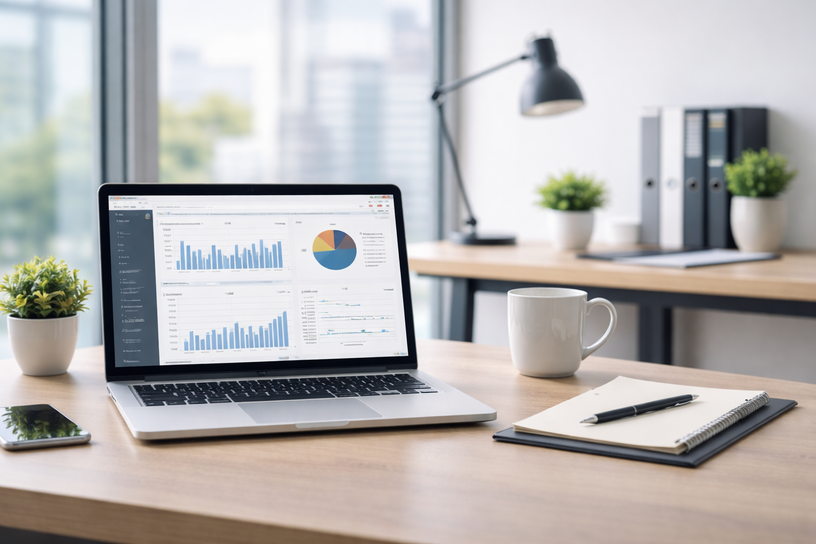 Strukturierter digitaler Arbeitsplatz für einen professionellen Start in die Selbstständigkeit