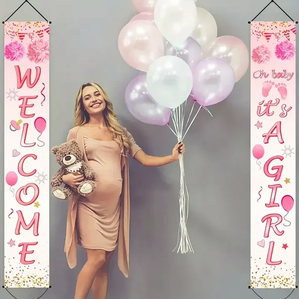 Banners Welcome Girl set 2 stuks