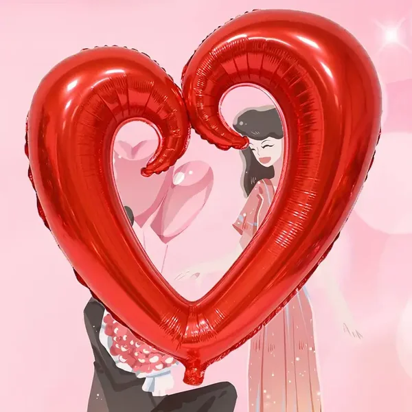 Hart Folie ballon diverse kleuren