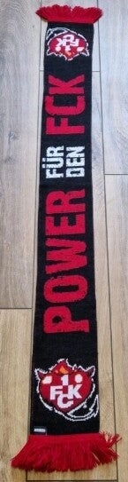 1.FC Kaiserslautern Fanschal mit Fransen "Power für den FCK " ⚽️⚽️⚽️⚽️