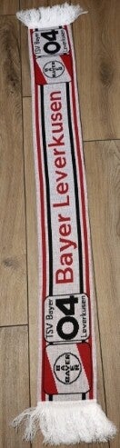 TSV Bayer 04 Leverkusen Fan Schal Mit Fransen " Oldschool " ⚽⚽⚽⚽