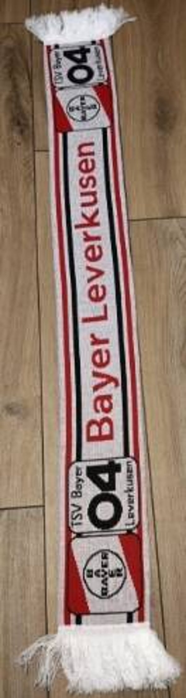 TSV Bayer 04 Leverkusen Fan Schal Mit Fransen " Oldschool " ⚽⚽⚽⚽