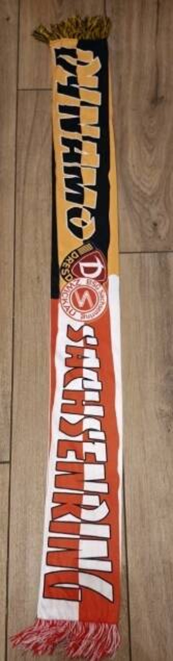 FSV Zwickau & Dynamo Dresden Fan Schal Mit Fransen Polyester " BSG Sachsenring "